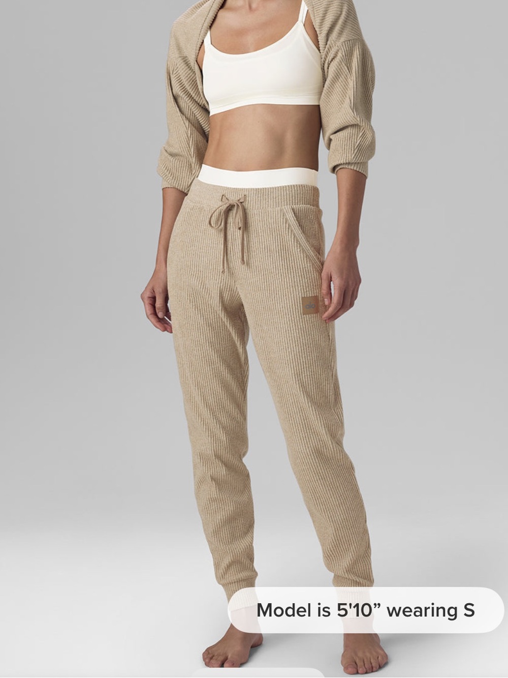 🤍 ALO Yoga Muse Sweatpant | Gravel Heather | Ribbed Jogger